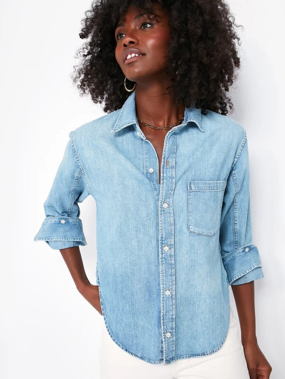 Citizens Of Humanity Tide Kayla Shrunken Denim Shirt